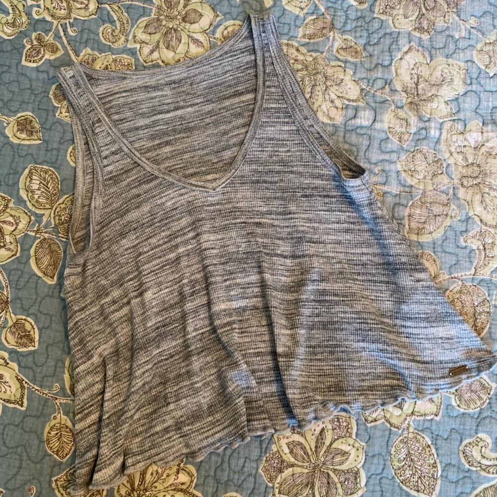 Grey Hollister Crop Tank